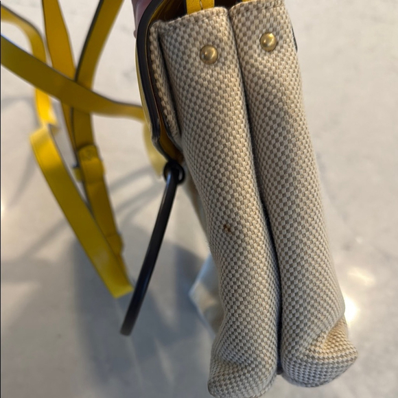 Tory Burch Miller Canvas Crossbody Bag in Lemon Drop - Picture 7 of 13